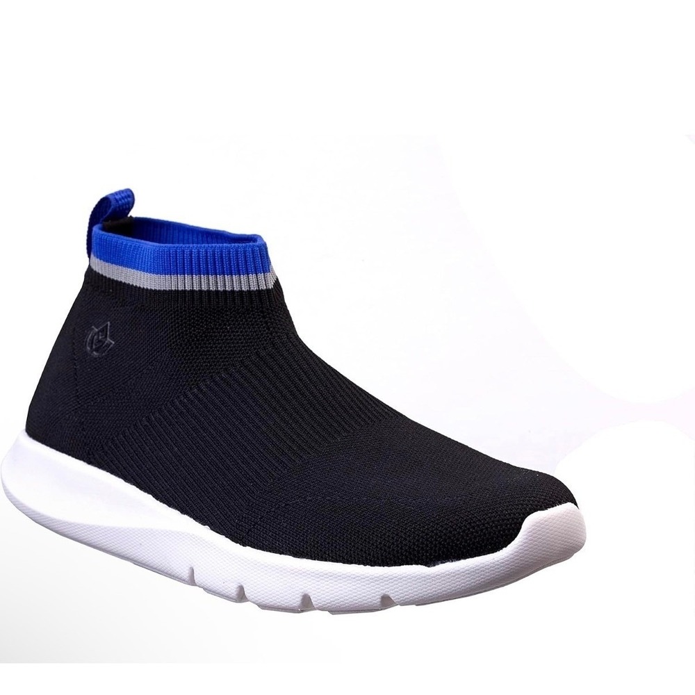 Waco Shoe Company Pure Love Women 8.5 Wide Black Stretch Knit Sock Sneakers